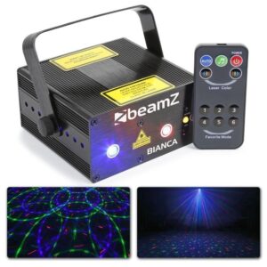 BeamZ Bianca dubbele Laser Disco 330mW RGB Gobo met remote ~ Spinze.nl